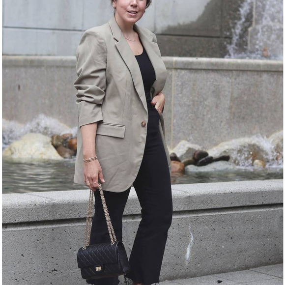 Babaton Atelier Agency Pewter Oversized Single Breasted Blazer 2 Relaxed Jacket - Picture 9 of 9